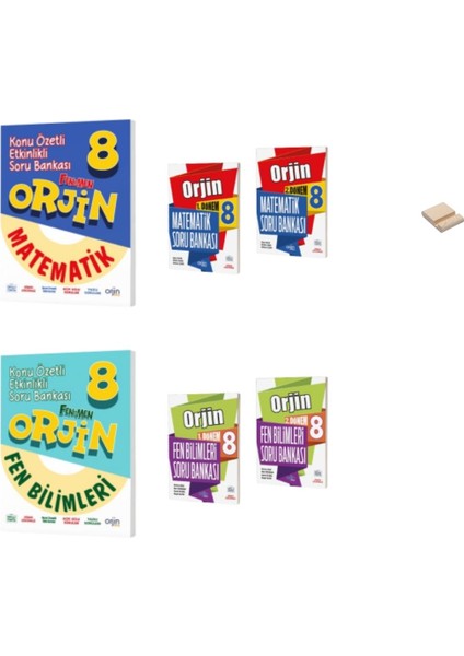 Fenomen Yayıncılık Orjin LGS 8. Sınıf Matematik ve Fen Bilimleri Konu Özetli 1 ve 2. Dönem 6'lı Set Soru Bankası - Telefon Tutucu