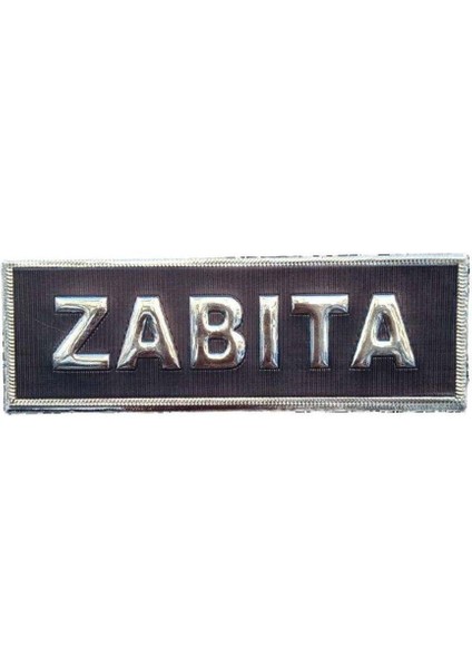 ''zabıta'' Cep Yazısı 3D Plastik, 2025 Yeni Tip, Cırtlı,