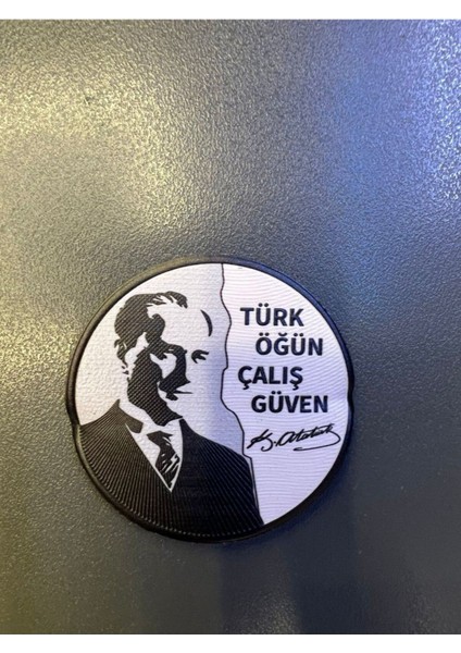 ''türk Öğün Çalış Güven'' 7 cm Patch 3D Plastik, 2025 Yeni Tip, Cırtlı,