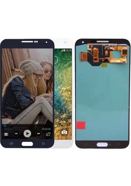 Samsung Uyumlu Galaxy E7 E700 LCD Ekran Siyah OLED