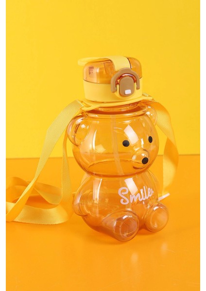 Mile Ayıcık 800ML Su Matarası Su Şişesi Suluk Bpa Içermez Suluk (Sticker Hediyeli)