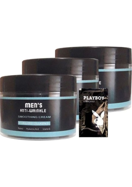 3lü Snmp20328 Smoothing Cream 100 ml Antiwrinkle Erkek Yüz Cilt Kremi + Yanında Jel