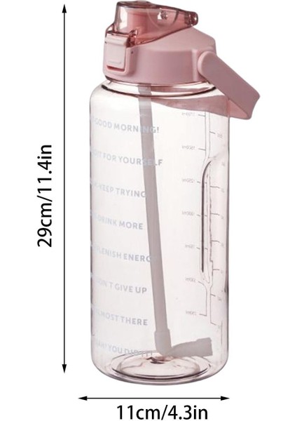 Şeffaf 2'li Motivasyon Matarası 2000ML+900ML Suluk Su Şisesi Bpa Içermez modelleri