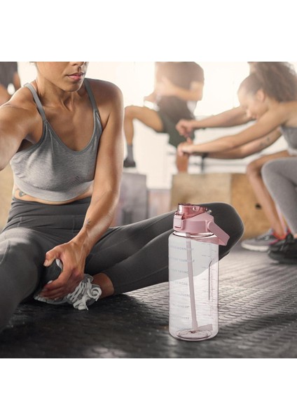 Şeffaf 2'li Motivasyon Matarası 2000ML+900ML Suluk Su Şisesi Bpa Içermez indirimleri