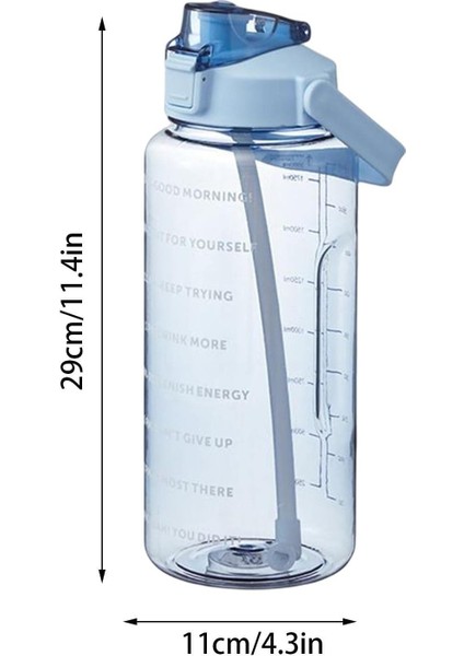 Şeffaf 2'li Motivasyon Matarası 2000ML+900ML Suluk Su Şisesi Bpa Içermez modelleri