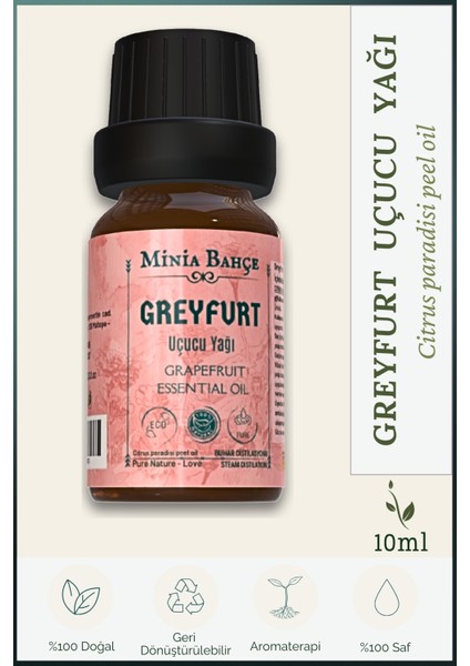 Greyfurt Uçucu Yağı, 10 Ml, %100 Saf
