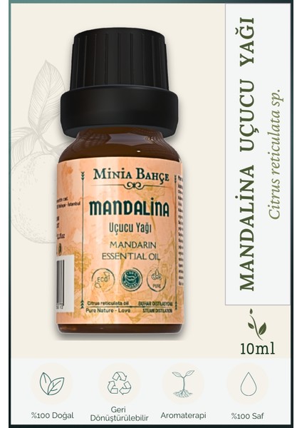 Mandalina Uçucu Yağı , %100 Saf, 10ML