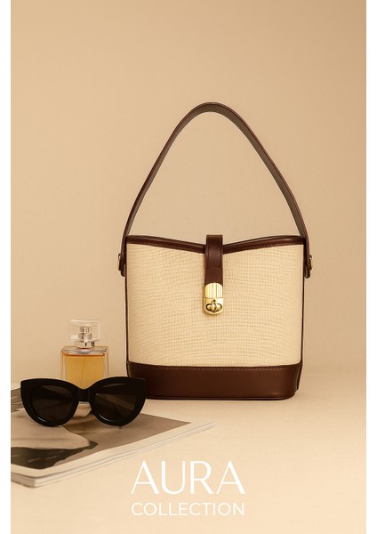 Havana Hasır Omuz Çantası - Kahverengi
