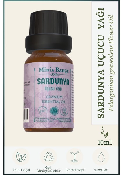 Minia Bahçe Sardunya Itır Uçucu Yağı 10 ml