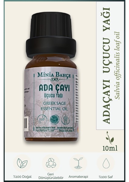 Ada Çayı Uçucu Yağı, %100 saf, 10ml