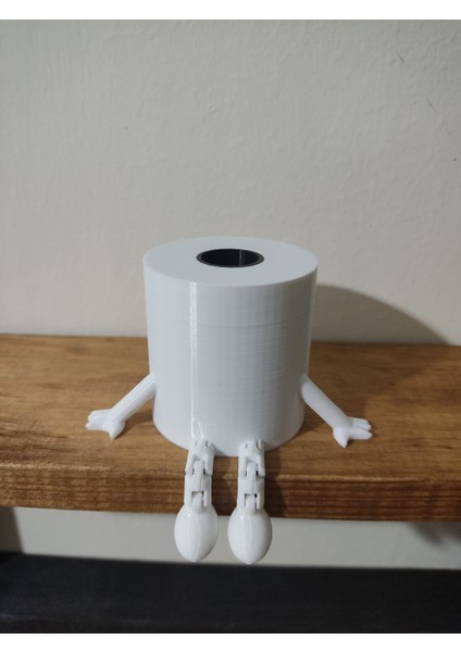 4'lü Banyo Köşesi Biblo Dekoratif Figür Seti - Tuvalet Kağıdı, Kaka Emojisi, Çöp Kovası, Klozet