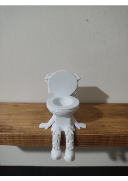4'lü Banyo Köşesi Biblo Dekoratif Figür Seti - Tuvalet Kağıdı, Kaka Emojisi, Çöp Kovası, Klozet