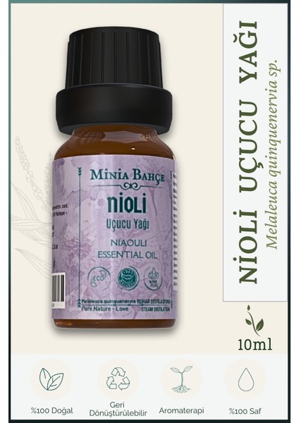 Nioli Uçucu Yağı (Niaouli Essential Oil), Sertifikalı, %100 Saf, 10ML