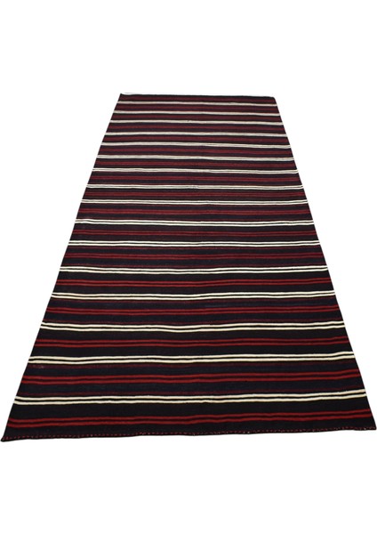 Yeni El Dokuma Ince Çubuklu Yağcıbedir Balıkesir Yün Kilim 6295