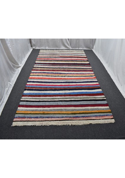 El Dokuma Capcanlı Görkemli Bukleli Pamuklu Kilim 6290 fiyatları