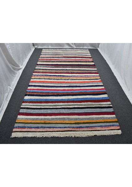 El Dokuma Capcanlı Görkemli Bukleli Pamuklu Kilim 6290 fırsatları