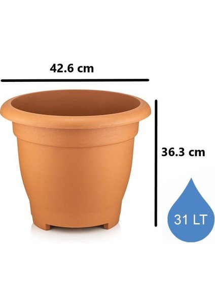 So-Vhs7 Dekoratif Vaha Saksı Iç ve Dış Mekan 31 Lt Kiremit 5 Adet fiyatları