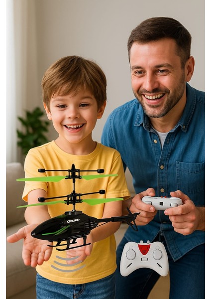 Kumandalı Helikopter Oyuncak Eğitici ve Eğlenceli Uçuş Deneyimi 3 Yaş ve Üzeri İçin