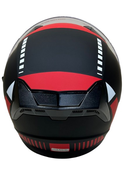 Jk Kask Yarım, Vizörlü Mat Siyah Kırmızı L fırsatları