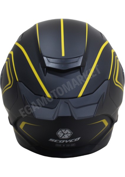 M-871 Flash Full Face Kask – Güneş Vizörlü, Dot-ce Onaylı,