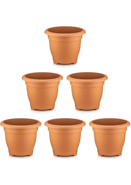 So-Vhs5 Dekoratif Vaha Saksı Iç ve Dış Mekan 14 Lt Kiremit 6 Adet