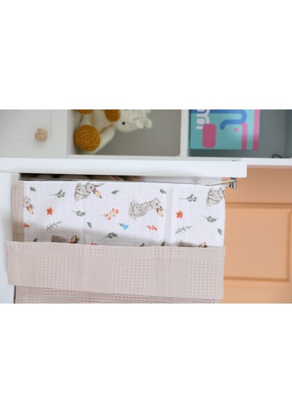 Kırdaki Tavşan Krem Bebek Battaniyesi, 80X80 cm %100 Pamuk Muslin Kumaşlı fiyatları