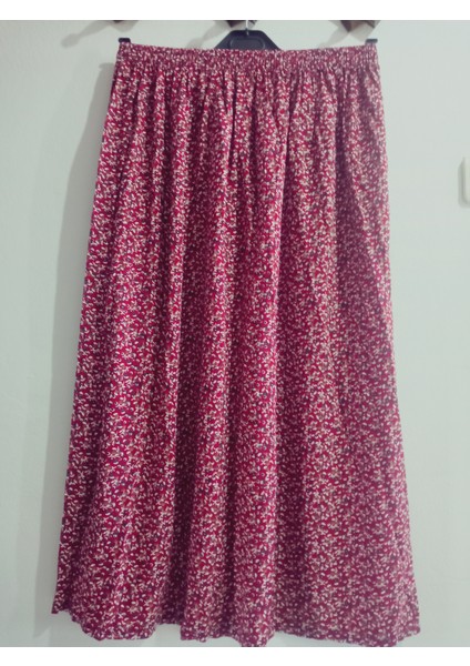 Beli Lastikli Desenli Viskon Basma Kumaş Maxi Boy Anne Etek 36-48BEDEN fiyatları