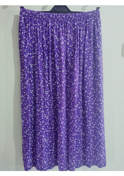 Beli Lastikli Desenli Viskon Basma Kumaş Maxi Boy Anne Etek 36-48BEDEN indirimleri