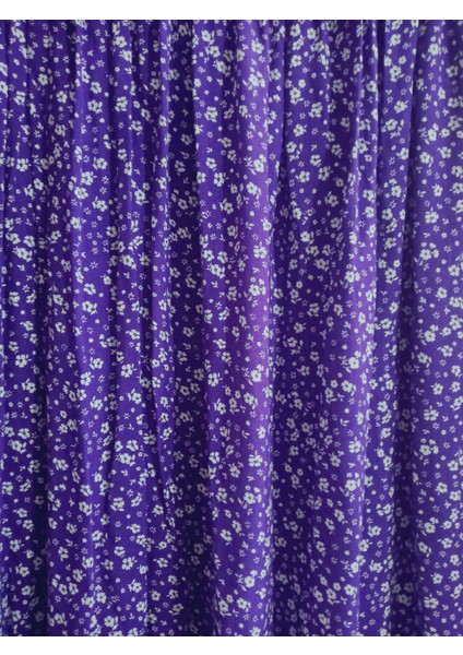 Beli Lastikli Desenli Viskon Basma Kumaş Maxi Boy Anne Etek 36-48BEDEN