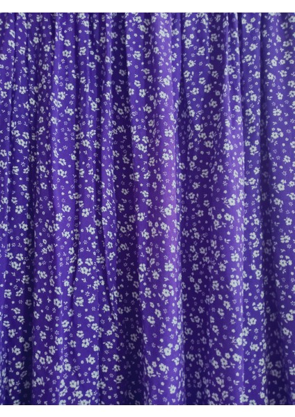 Beli Lastikli Desenli Viskon Basma Kumaş Maxi Boy Anne Etek 36-48BEDEN