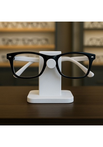 3D Beyaz Kare Gözlük STANDT-401