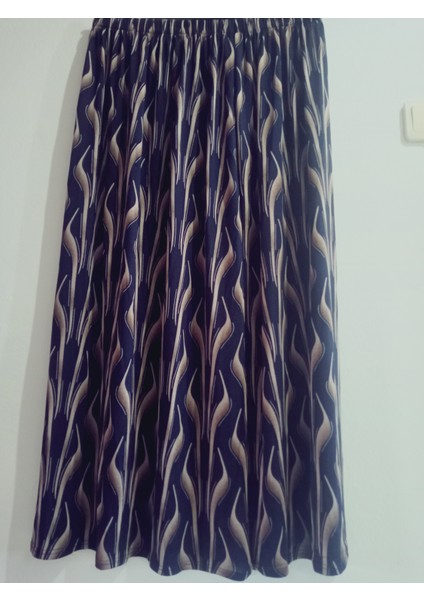 Beli Lastikli Desenli Penye Kumaş Maxi Boy Anne Etek %100 PAMUK38BEDEN 100KG fırsatları