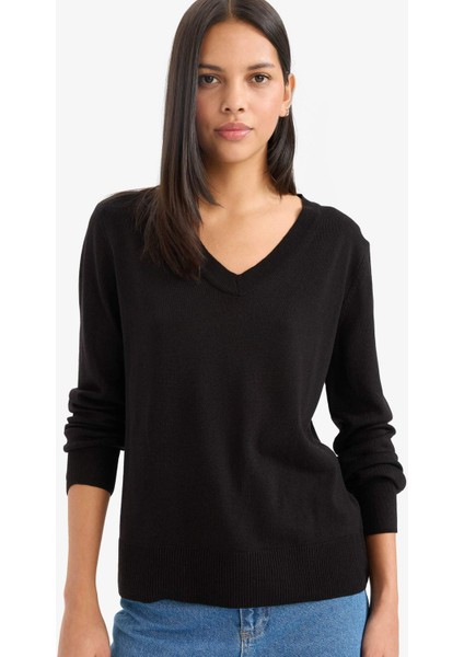 Relax Fit V Yaka Triko Kazak C4024AX25WN