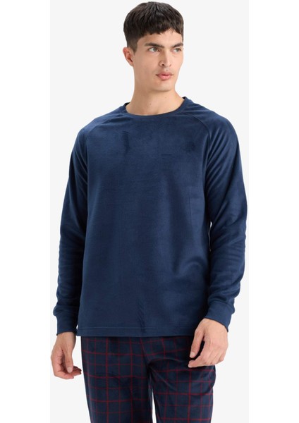 Pijama Takımı Polar Uzun Kollu Üst Kareli Uzun Alt C6117AX25WN modelleri