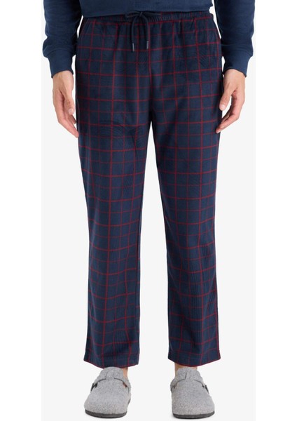 Pijama Takımı Polar Uzun Kollu Üst Kareli Uzun Alt C6117AX25WN