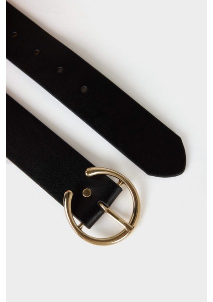 Kadın Büyük Toka Suni Deri Jean Kemeri F8369AXNS fiyatları