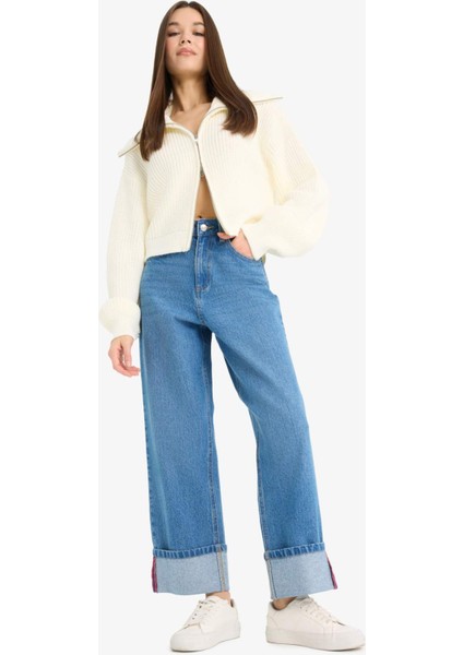 Slim Fit Dar Kesim Polo Yaka Fermuarlı Triko Hırka A3333AX25WN fiyatları