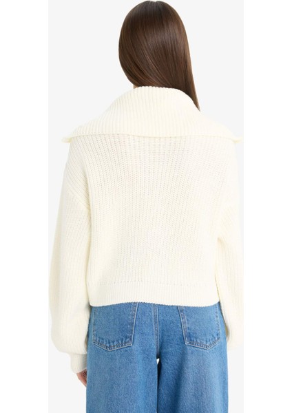 Slim Fit Dar Kesim Polo Yaka Fermuarlı Triko Hırka A3333AX25WN indirimleri