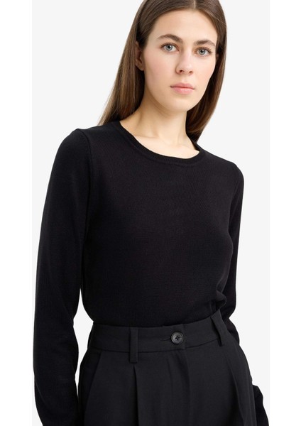 Regular Fit Bisiklet Yaka Triko Kazak F7091AZ25WN