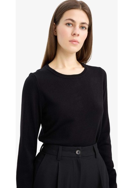 Regular Fit Bisiklet Yaka Triko Kazak F7091AZ25WN