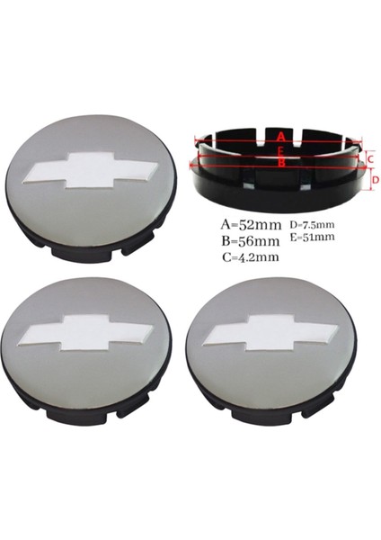 Jant Göbek Arması 56*52MM Gri Dört Adet 8921A