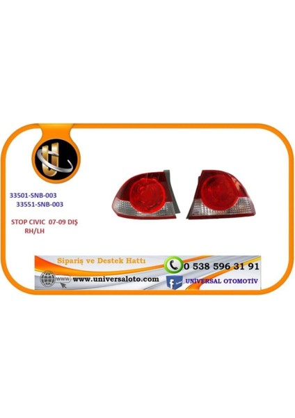 Stop Cıvıc 07-09 Dış Sağ / 33501-SNB-003