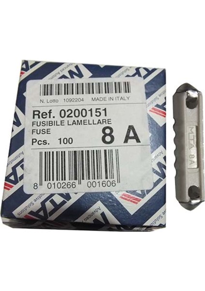 0200151 Taş Sigorta 8 Amper Beyaz