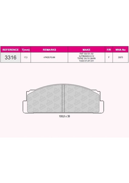 On Fren Balatası M124 M131