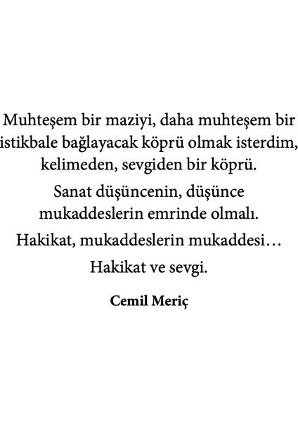 Cemil Meriç - Mustafa Armağan fırsatları