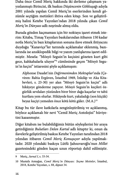 Cemil Meriç - Mustafa Armağan