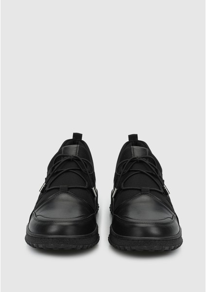 Siyah Deri Kadın Ayakkabı modelleri