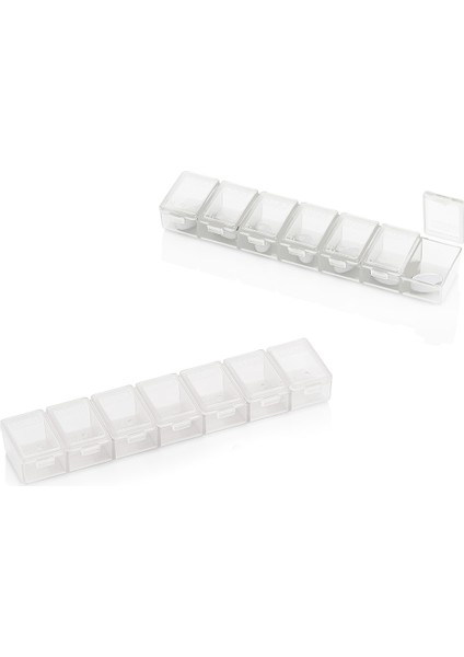 Kutusu Qlux 7 Günlük Düzenleme Kutusu 7 Bölmeli Kutusu Slim Düzenleyici