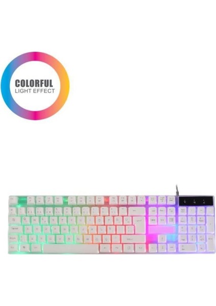 Tk-03 Kablolu Rgb Gaming Klavye Beyaz