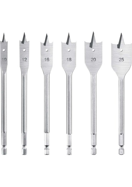 Ahşap Yaprak Matkap Ucu Seti - 6 Parça 10-12-16-18-20-25 Mm. fiyatları